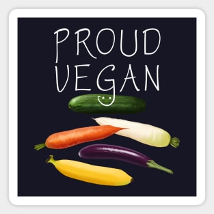 Proud Vegan Funny Design Magnet